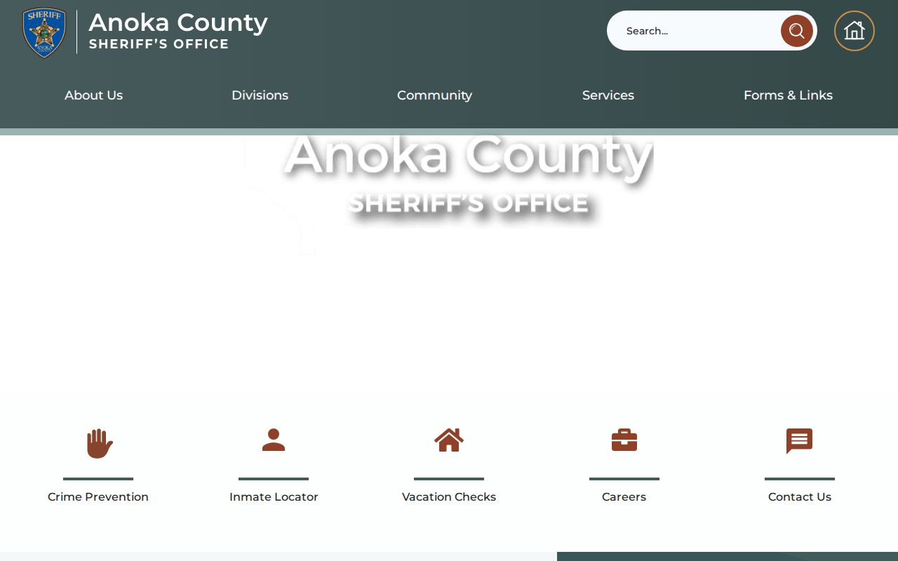 Anoka County Sheriff's Office headquarters where Anoka County warrant records are processed