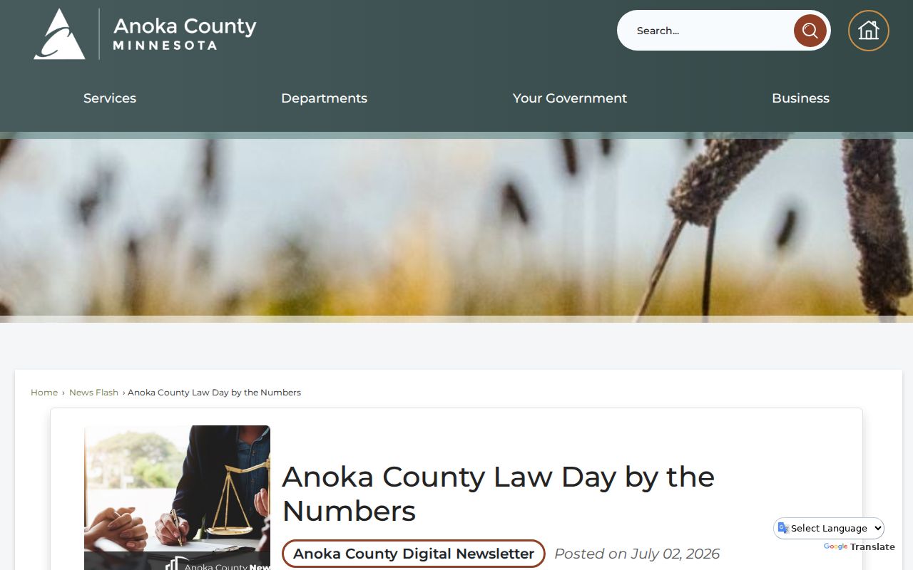 Anoka County 2026 Law Day results showing warrants resolved