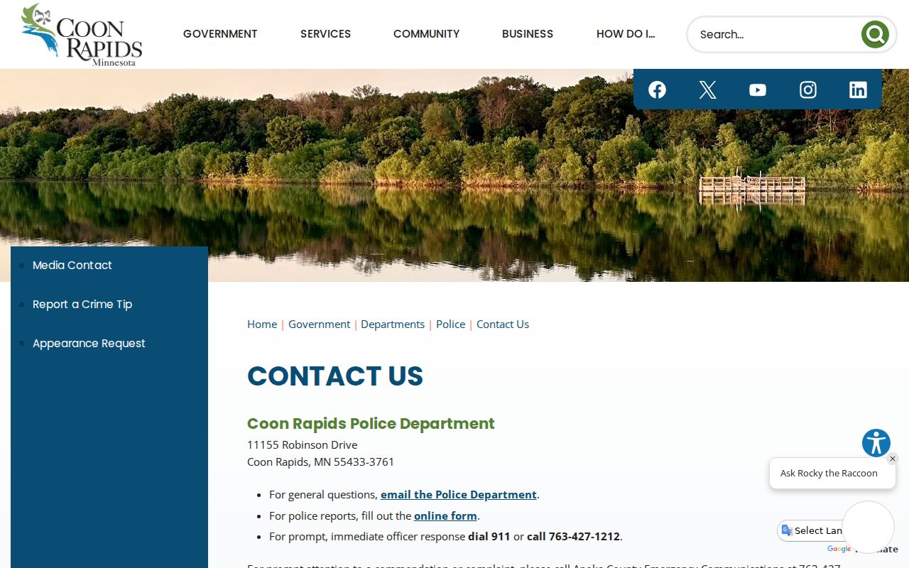 Coon Rapids City Hall counter where parking payments and warrant records differ